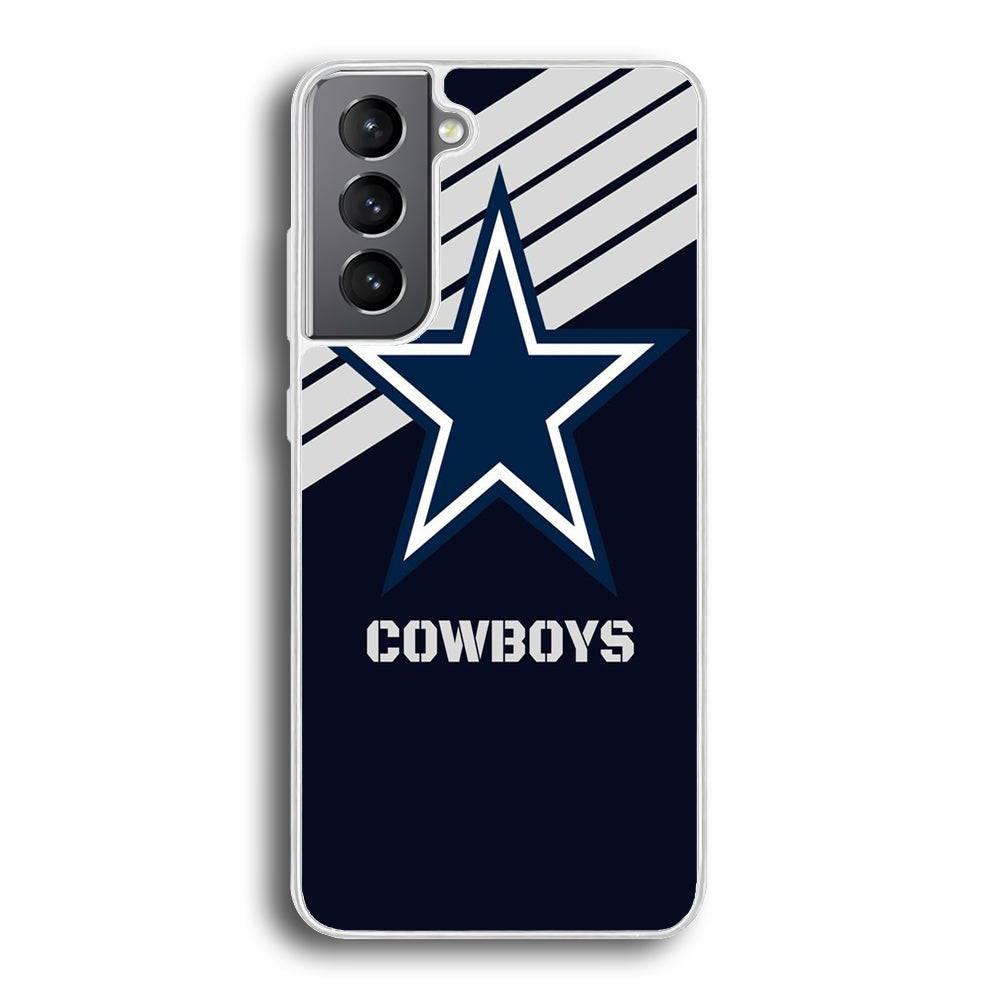 NFL Dallas Cowboys 001 Samsung Galaxy S24 Case-Phone Case-Rubber White (2D Case)-Altracase