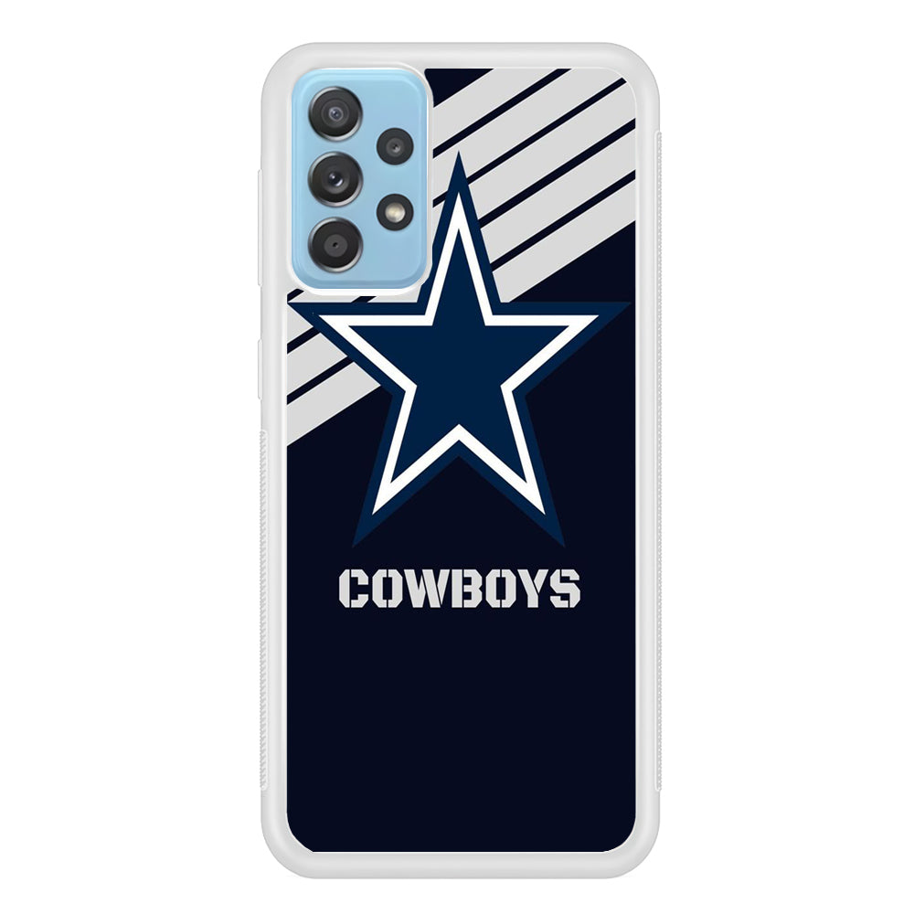 NFL Dallas Cowboys 001 Samsung Galaxy A72 Case-Phone Case-Rubber White (2D Case)-Altracase