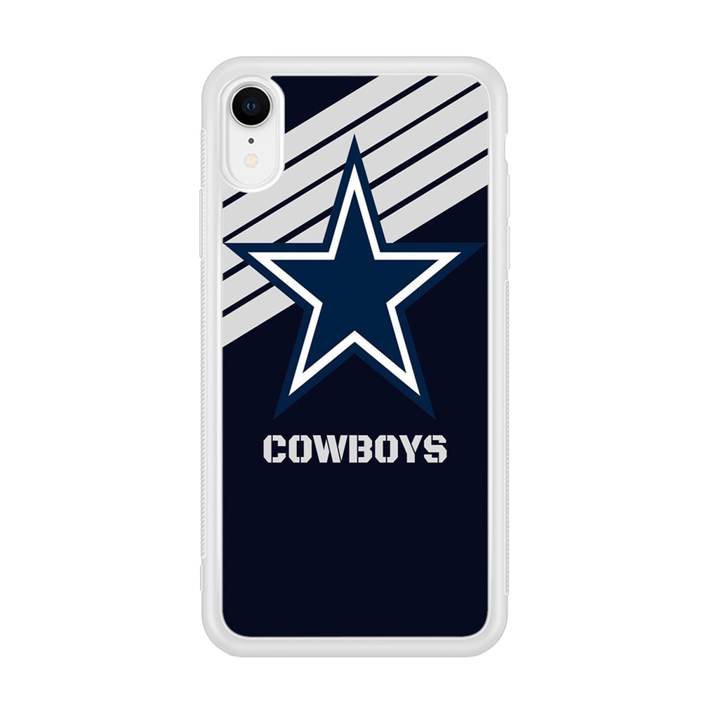 NFL Dallas Cowboys 001 iPhone XR Case-Phone Case-Rubber White (2D Case)-Altracase