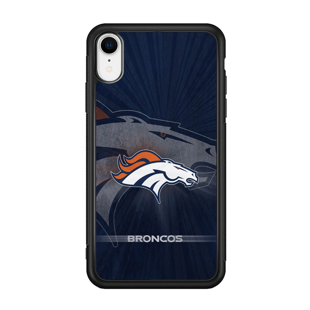 NFL Denver Broncos 001 iPhone XR Case-Phone Case-Rubber Black (2D Case)-Altracase