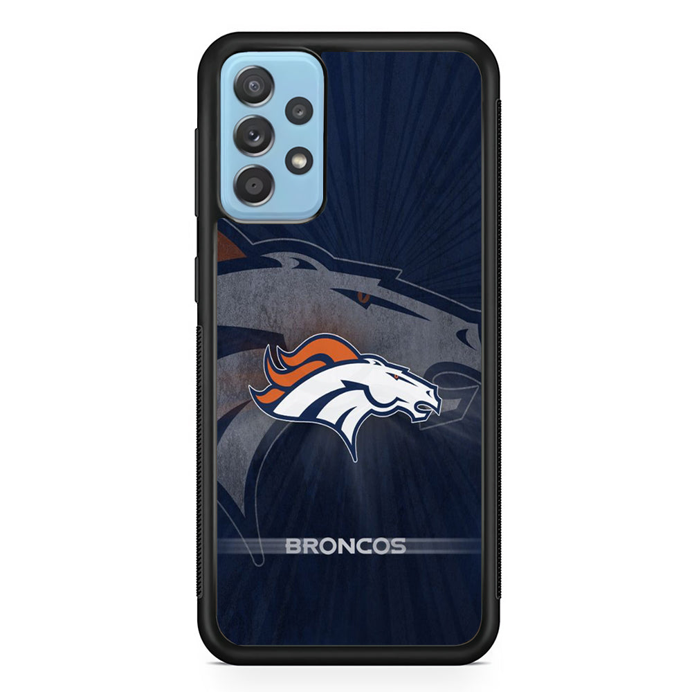 NFL Denver Broncos 001 Samsung Galaxy A72 Case-Phone Case-Rubber Black (2D Case)-Altracase