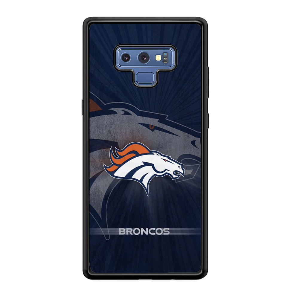 NFL Denver Broncos 001 Samsung Galaxy Note 9 Case-Phone Case-Rubber Black (2D Case)-Altracase