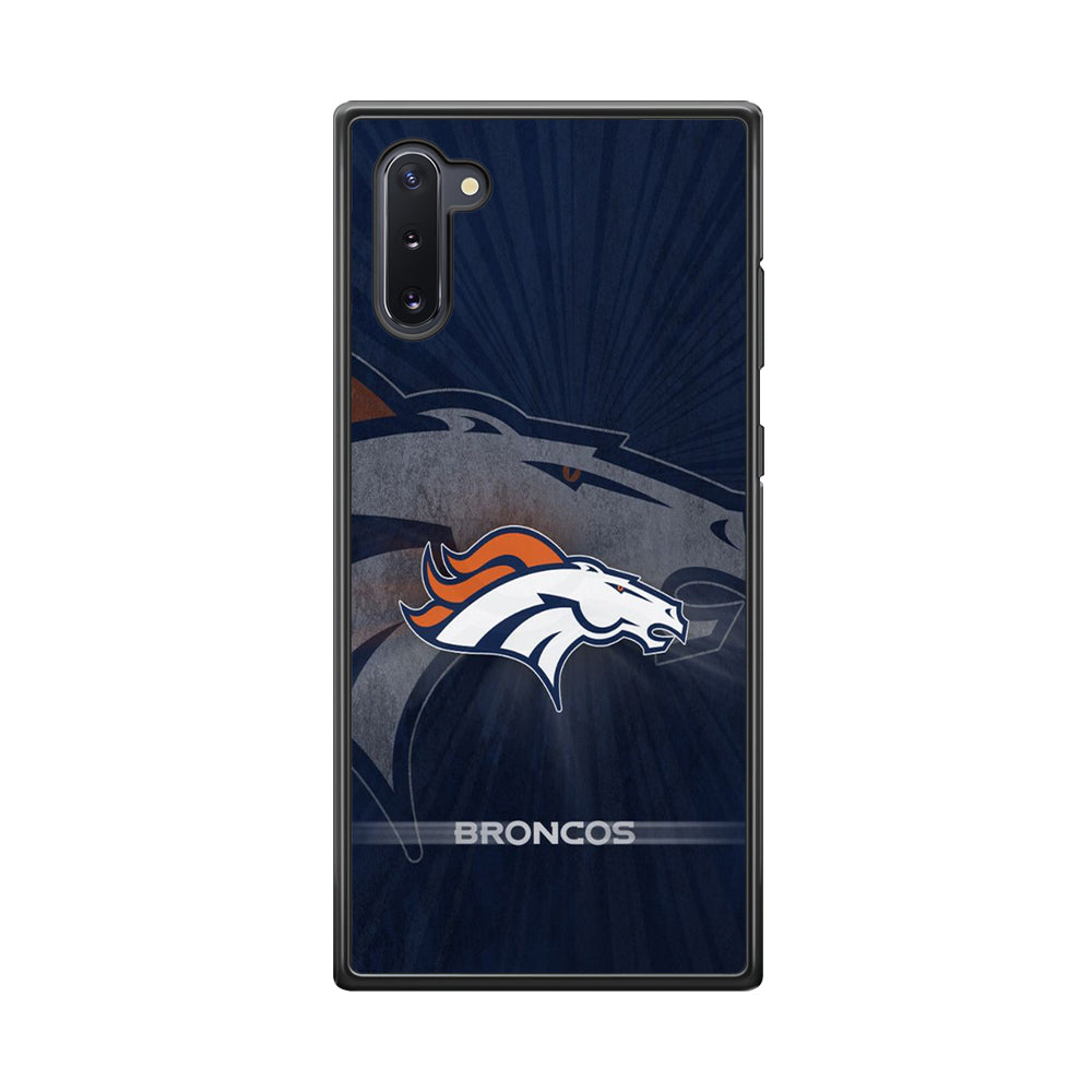 NFL Denver Broncos 001 Samsung Galaxy Note 10 Case-Phone Case-Rubber Black (2D Case)-Altracase