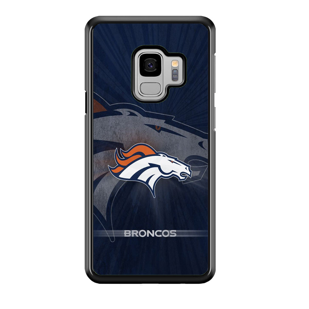 NFL Denver Broncos 001 Samsung Galaxy S9 Case-Phone Case-Rubber Black (2D Case)-Altracase