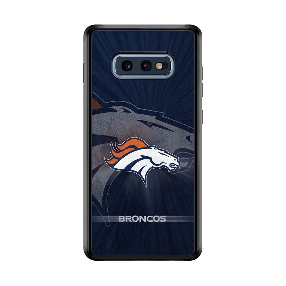 NFL Denver Broncos 001 Samsung Galaxy S10E Case-Phone Case-Rubber Black (2D Case)-Altracase