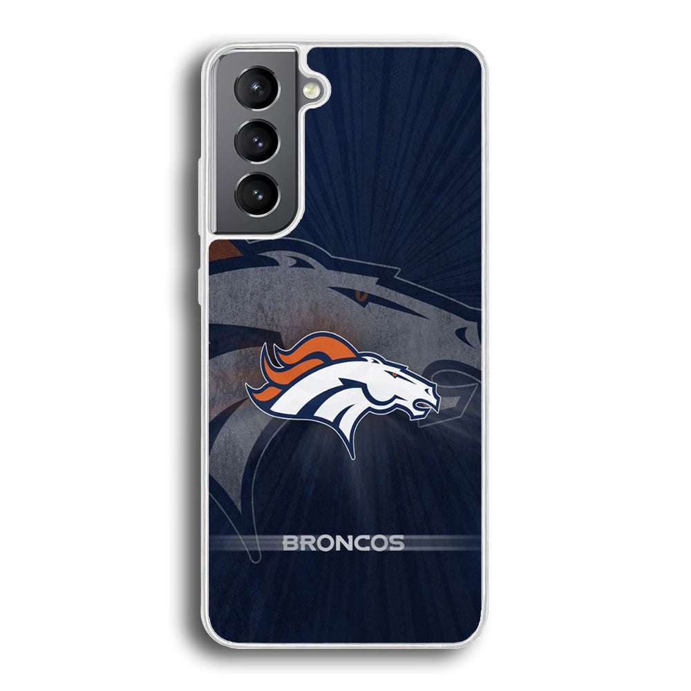 NFL Denver Broncos 001 Samsung Galaxy S24 Case-Phone Case-Rubber White (2D Case)-Altracase