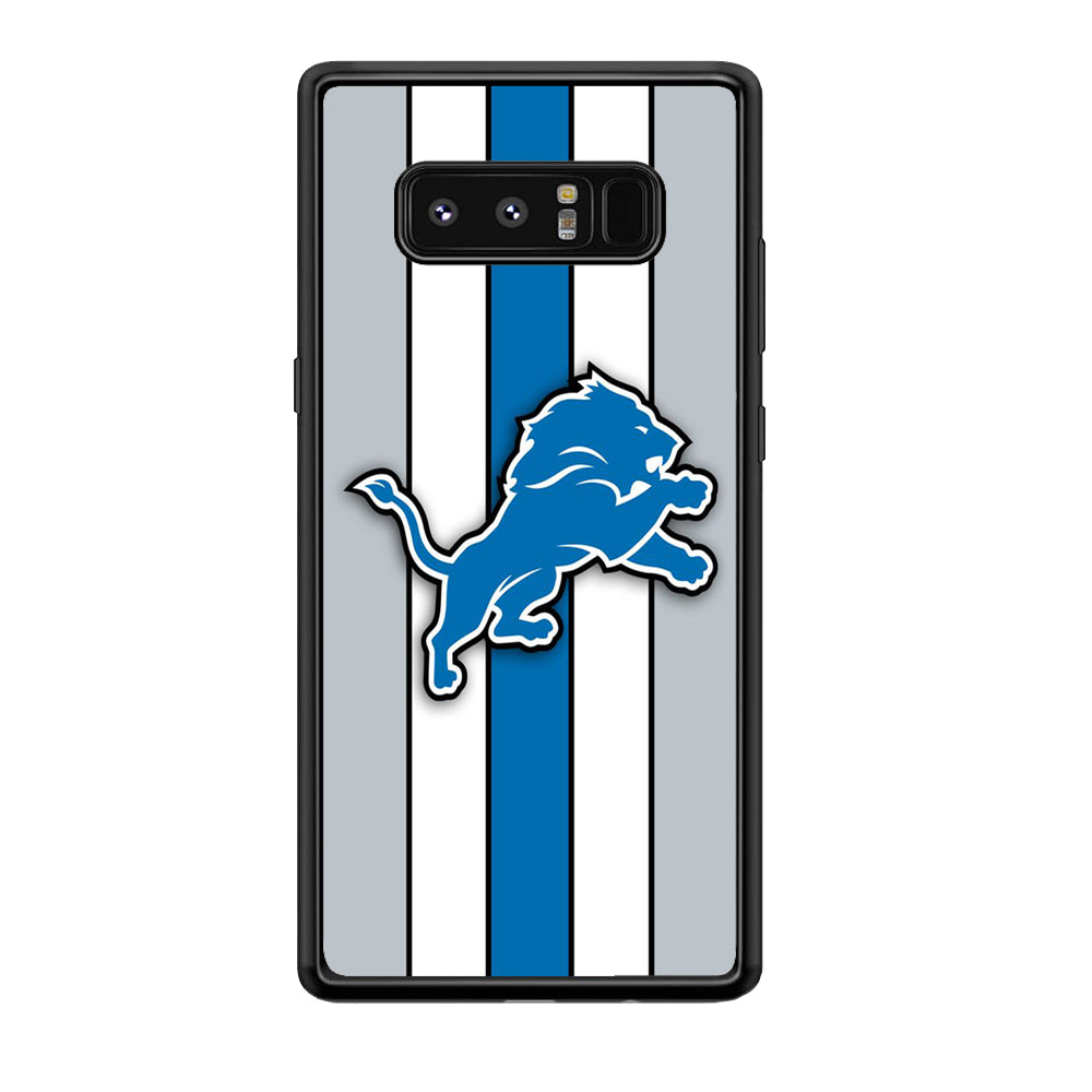 NFL Detroit Lions 001 Samsung Galaxy Note 8 Case-Phone Case-Rubber Black (2D Case)-Altracase