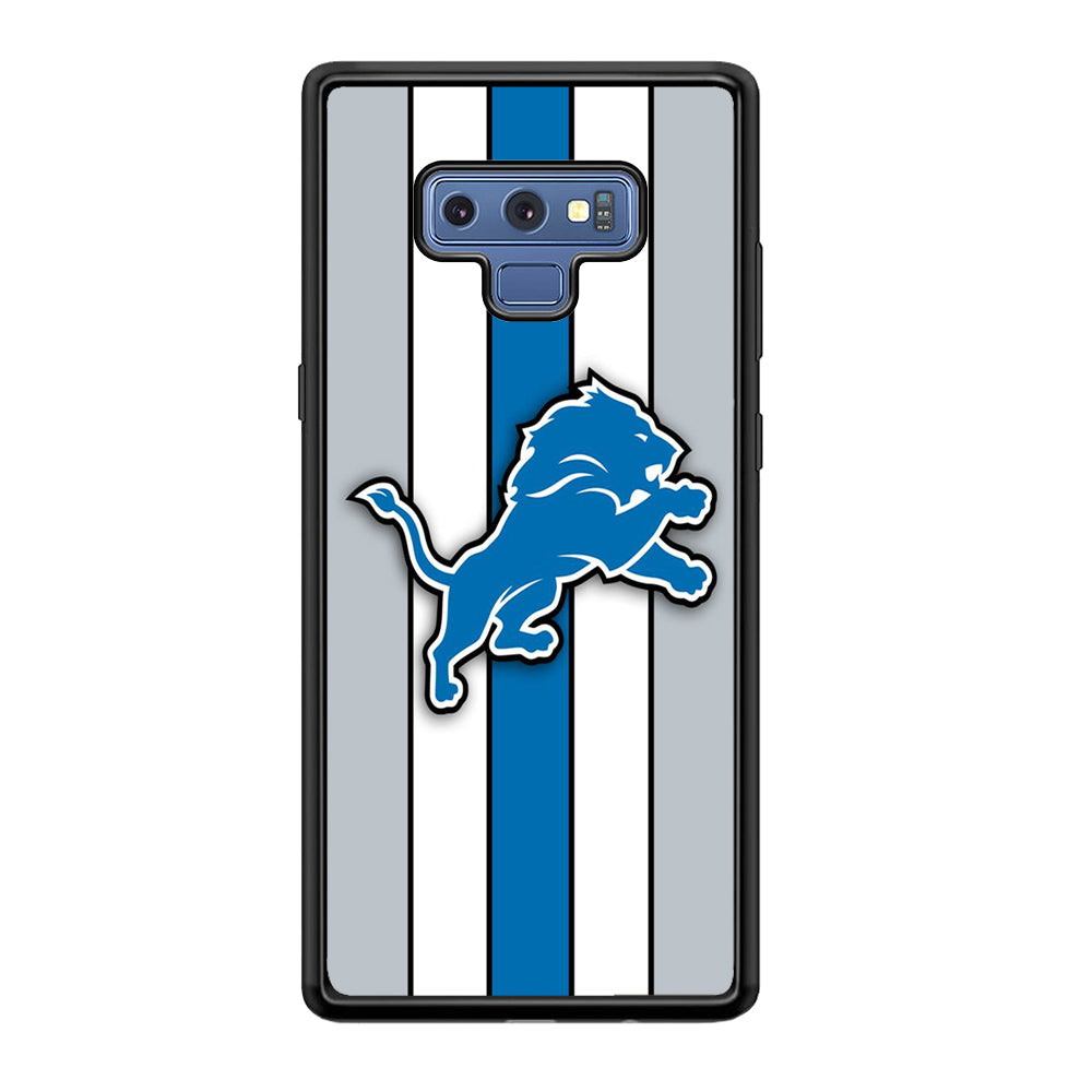 NFL Detroit Lions 001 Samsung Galaxy Note 9 Case-Phone Case-Rubber Black (2D Case)-Altracase