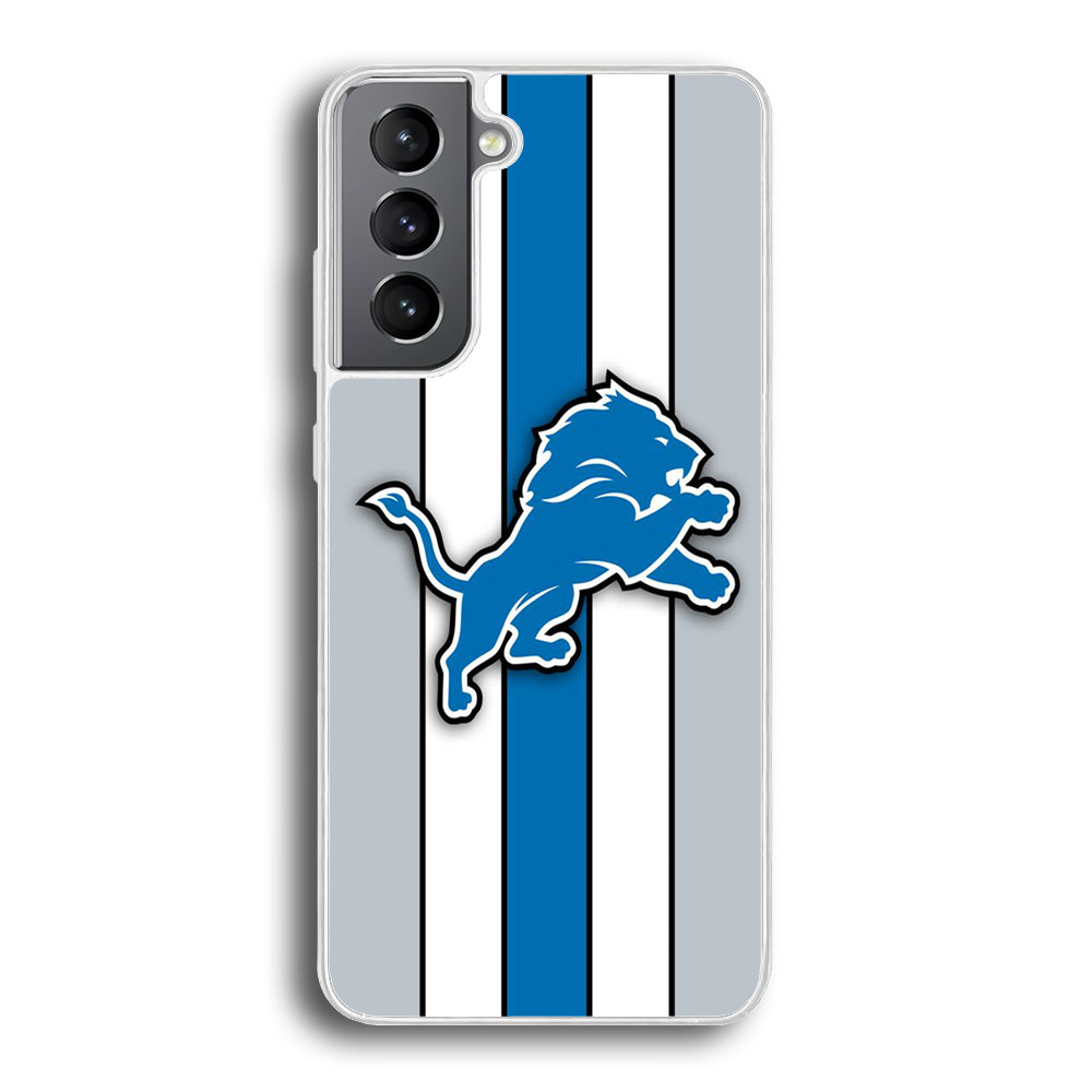 NFL Detroit Lions 001 Samsung Galaxy S24 Case-Phone Case-Rubber White (2D Case)-Altracase