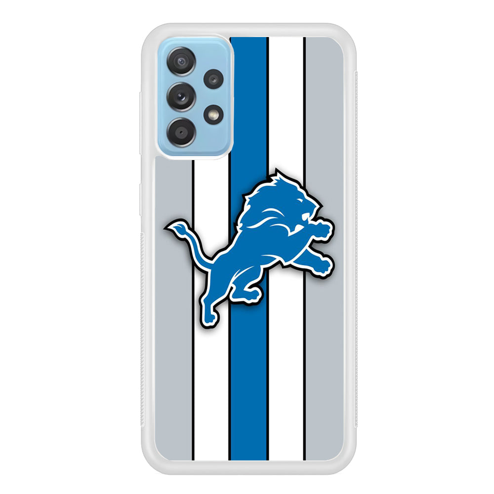 NFL Detroit Lions 001 Samsung Galaxy A72 Case-Phone Case-Rubber White (2D Case)-Altracase