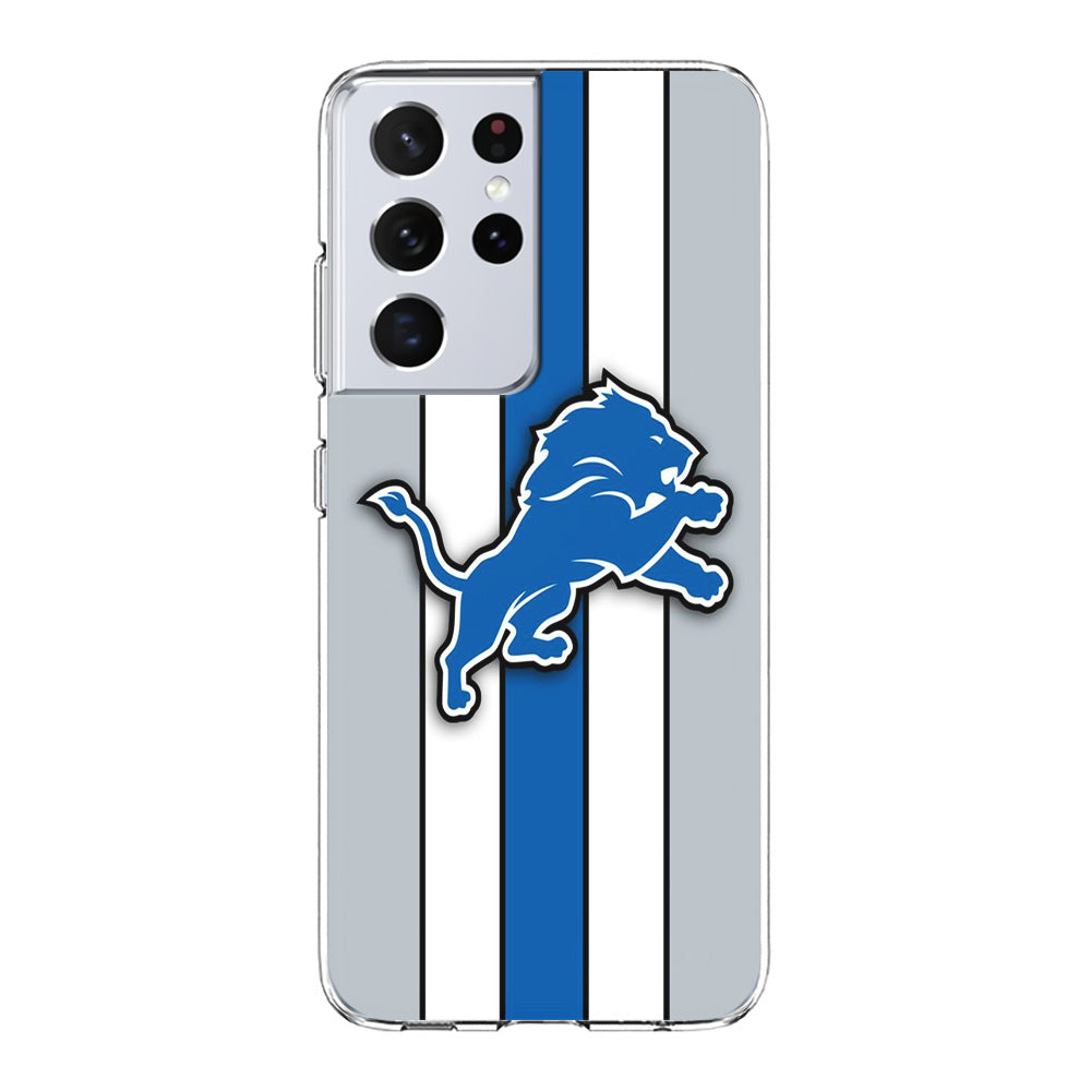 NFL Detroit Lions 001 Samsung Galaxy S21 Ultra Case-Phone Case-Clear Soft Case-Altracase
