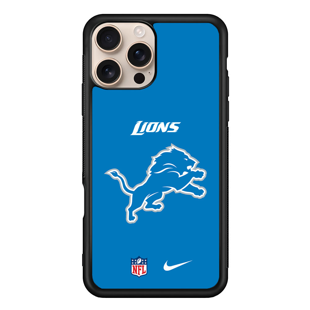 NFL Detroit Lions Blue Nike iPhone 16 Pro Max Case - Altracase