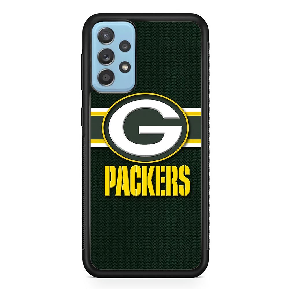 NFL Green Bay Packers 001 Samsung Galaxy A72 Case-Phone Case-Rubber Black (2D Case)-Altracase