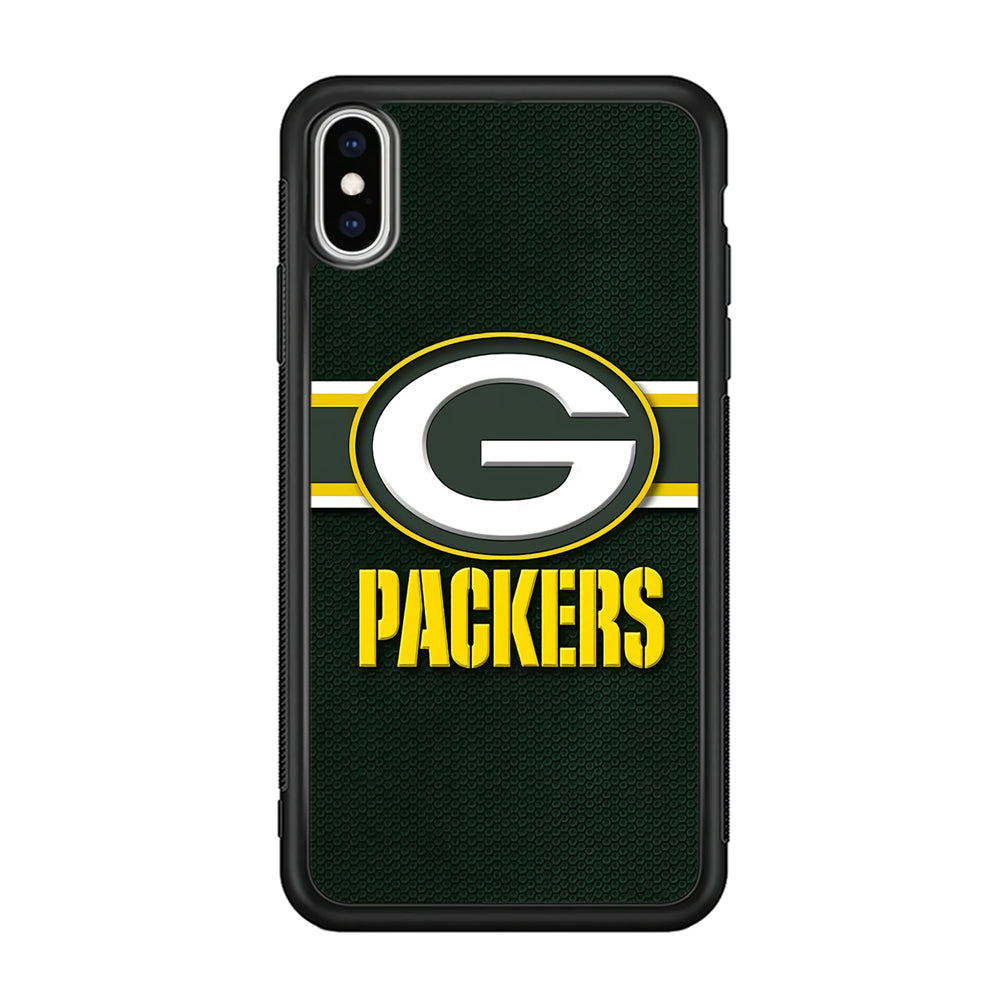 NFL Green Bay Packers 001 iPhone Xs Case-Phone Case-Rubber Black (2D Case)-Altracase