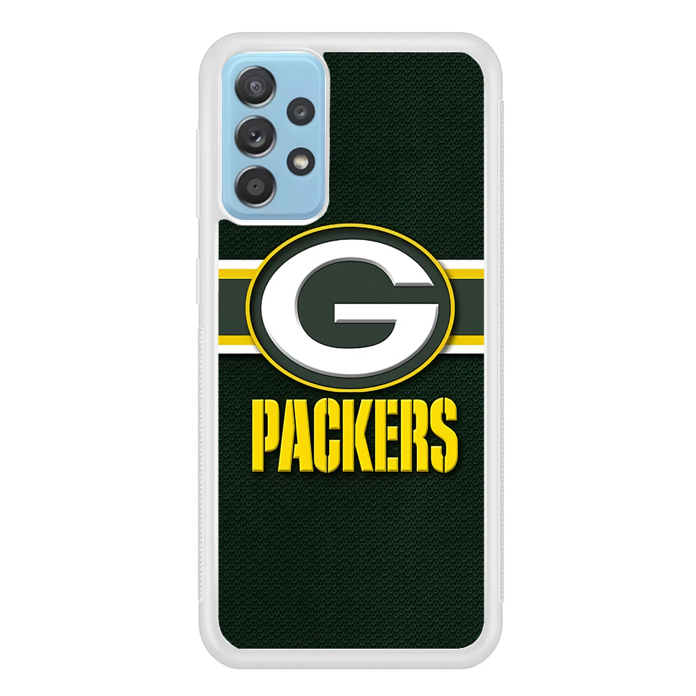 NFL Green Bay Packers 001 Samsung Galaxy A72 Case-Phone Case-Rubber White (2D Case)-Altracase