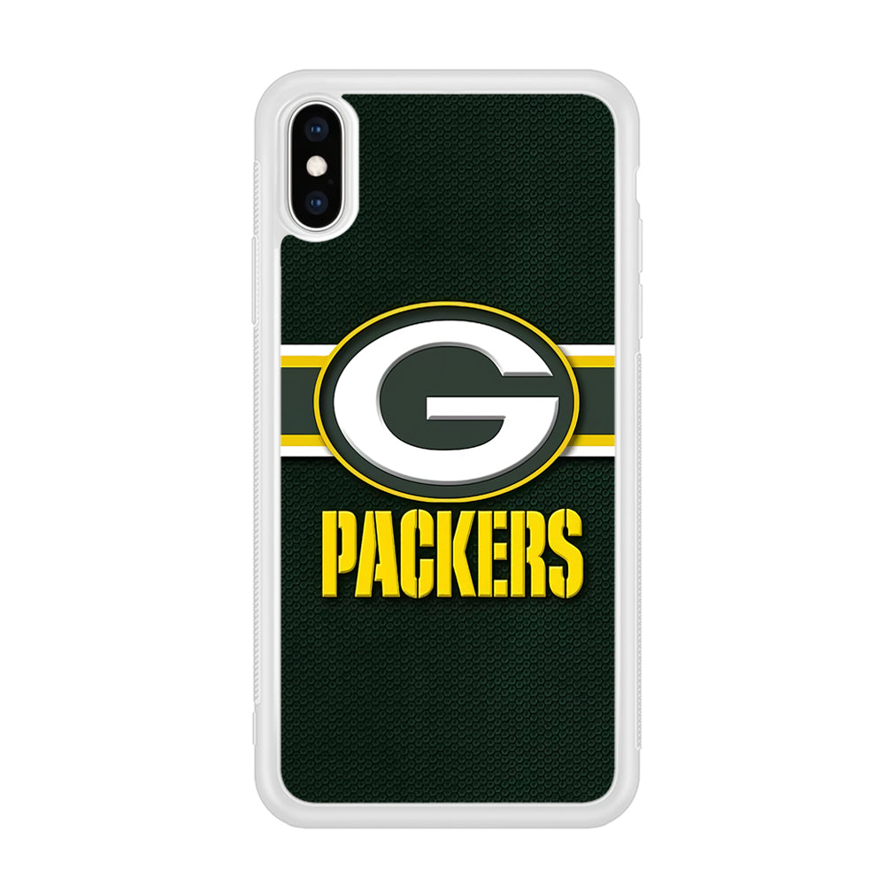 NFL Green Bay Packers 001 iPhone Xs Case-Phone Case-Rubber White (2D Case)-Altracase