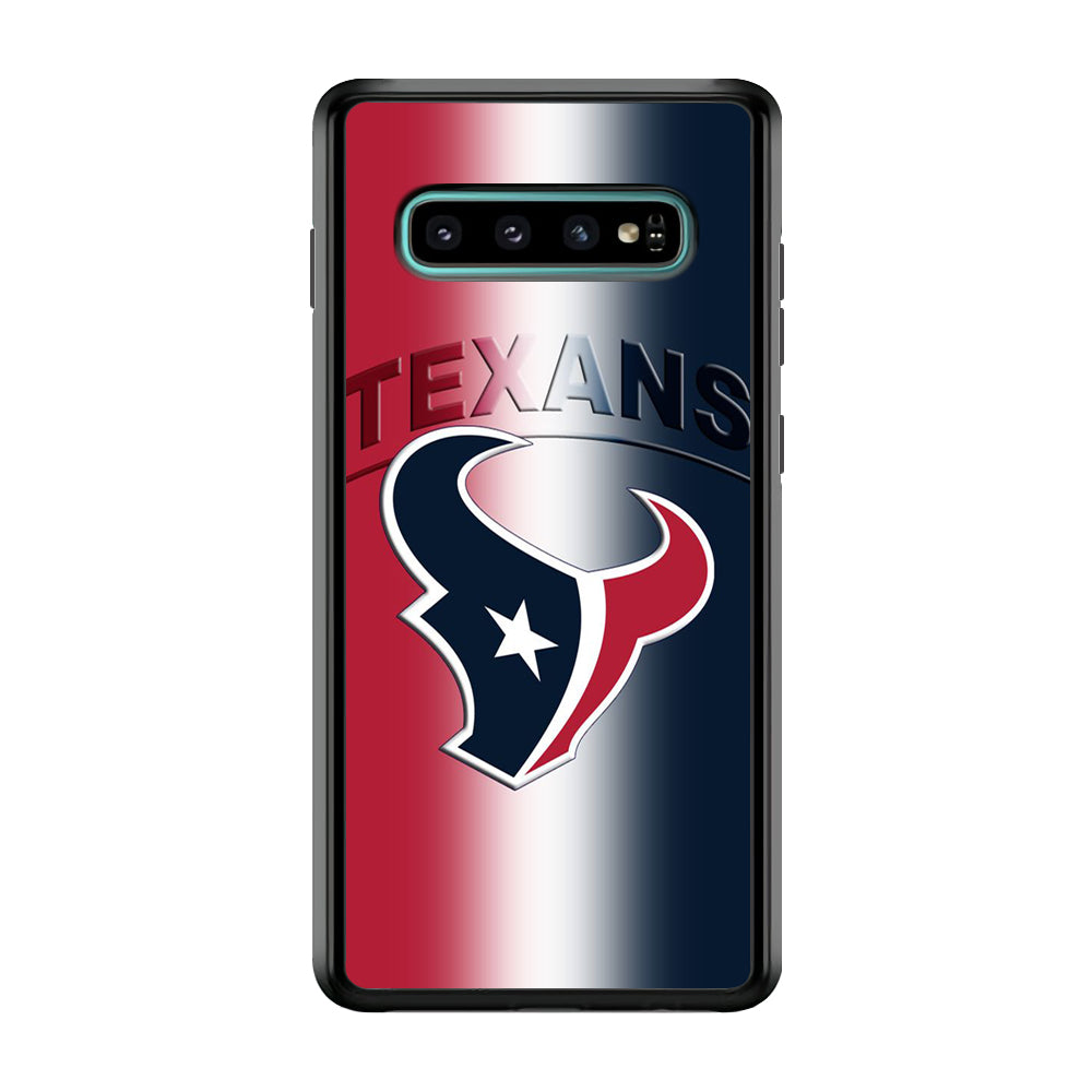 NFL Houston Texans 001 Samsung Galaxy S10 Case-Phone Case-Rubber Black (2D Case)-Altracase
