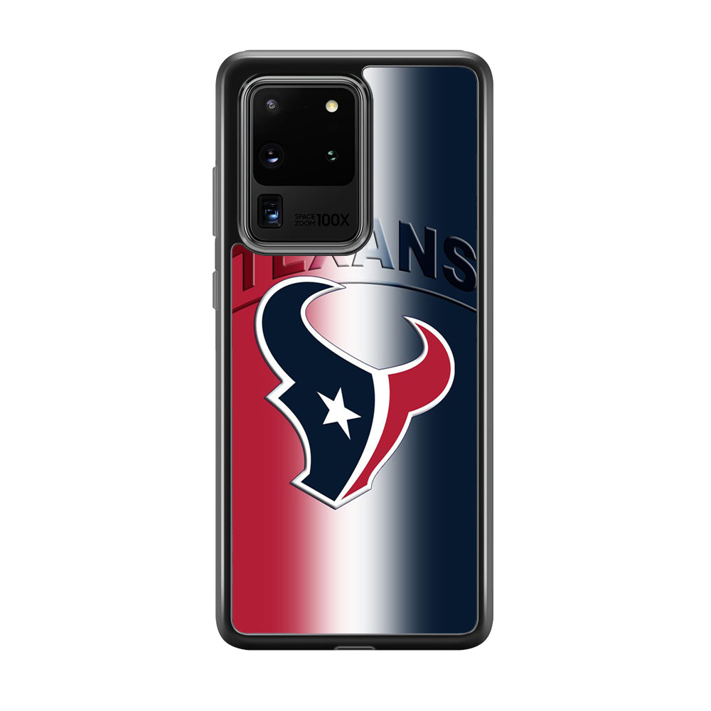 NFL Houston Texans 001 Samsung Galaxy S20 Ultra Case-Phone Case-Rubber Black (2D Case)-Altracase