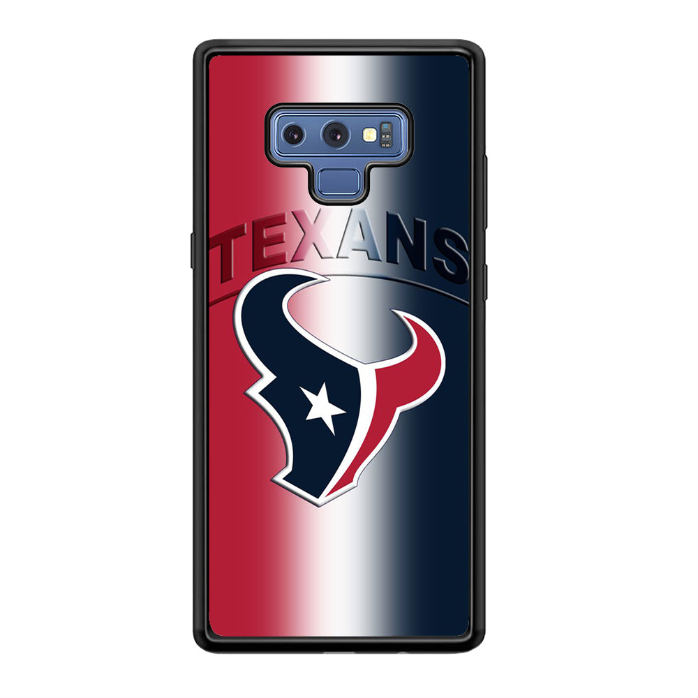 NFL Houston Texans 001 Samsung Galaxy Note 9 Case-Phone Case-Rubber Black (2D Case)-Altracase