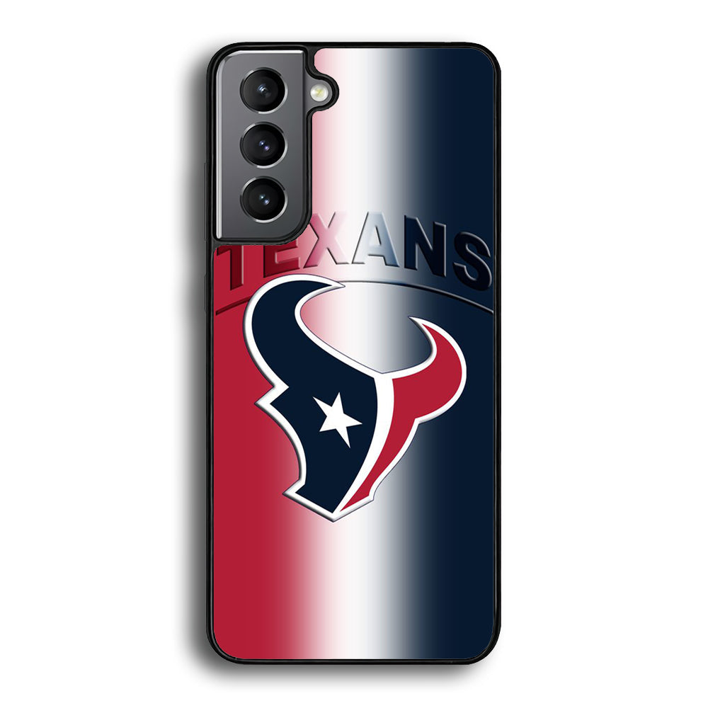 NFL Houston Texans 001 Samsung Galaxy S23 Case-Phone Case-Rubber Black (2D Case)-Altracase