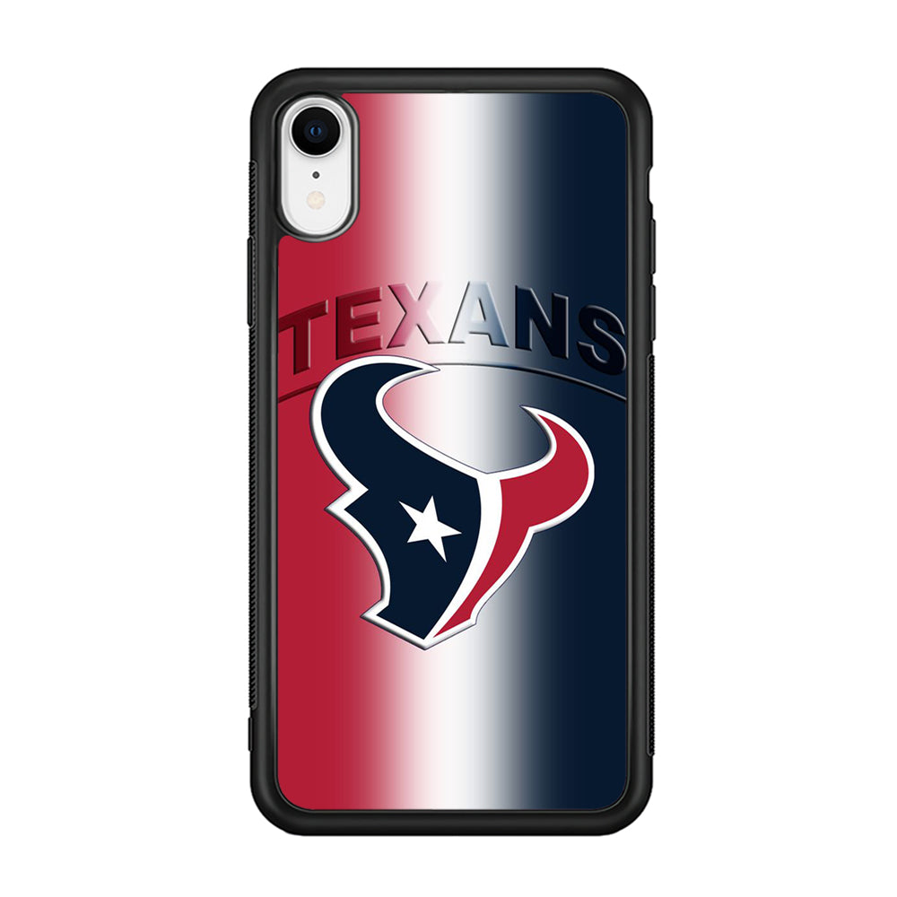 NFL Houston Texans 001 iPhone XR Case-Phone Case-Rubber Black (2D Case)-Altracase