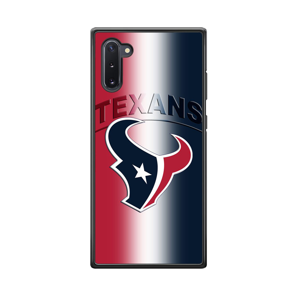 NFL Houston Texans 001 Samsung Galaxy Note 10 Case-Phone Case-Rubber Black (2D Case)-Altracase