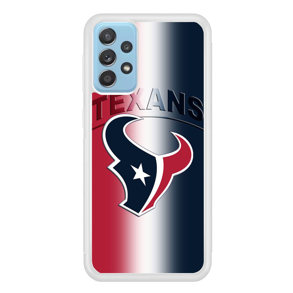 NFL Houston Texans 001 Samsung Galaxy A52 Case-Phone Case-Rubber White (2D Case)-Altracase