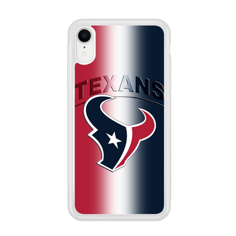NFL Houston Texans 001 iPhone XR Case-Phone Case-Rubber White (2D Case)-Altracase