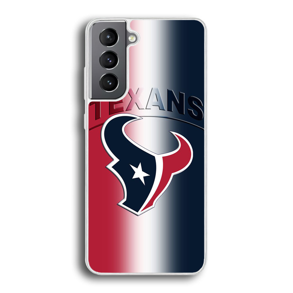 NFL Houston Texans 001 Samsung Galaxy S23 Case-Phone Case-Rubber White (2D Case)-Altracase