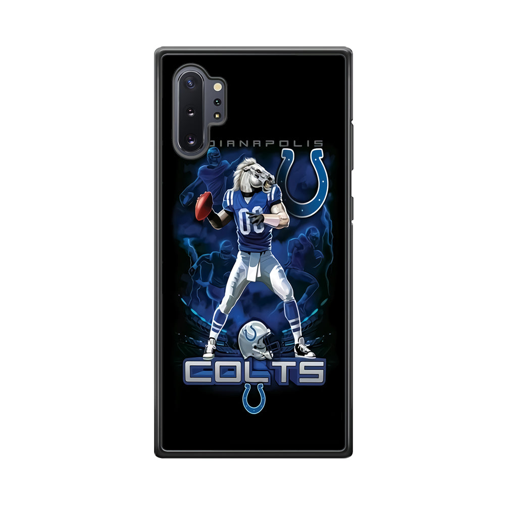 NFL Indianapolis Colts 001 Samsung Galaxy Note 10 Plus Case-Phone Case-Rubber Black (2D Case)-Altracase