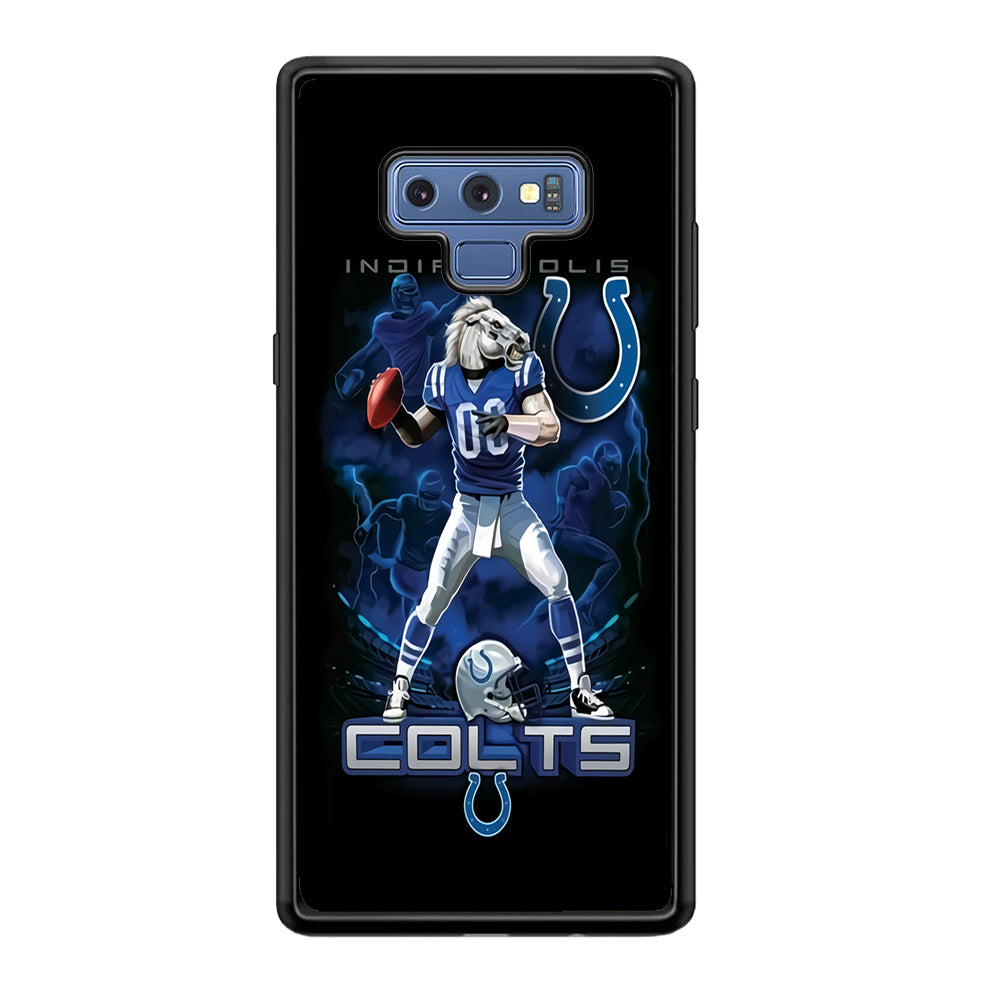 NFL Indianapolis Colts 001 Samsung Galaxy Note 9 Case-Phone Case-Rubber Black (2D Case)-Altracase