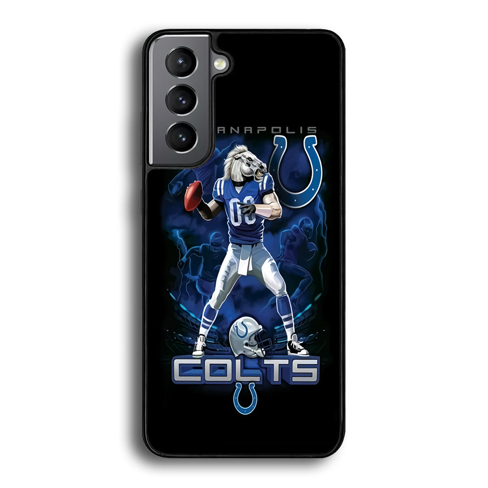 NFL Indianapolis Colts 001 Samsung Galaxy S23 Case-Phone Case-Rubber Black (2D Case)-Altracase