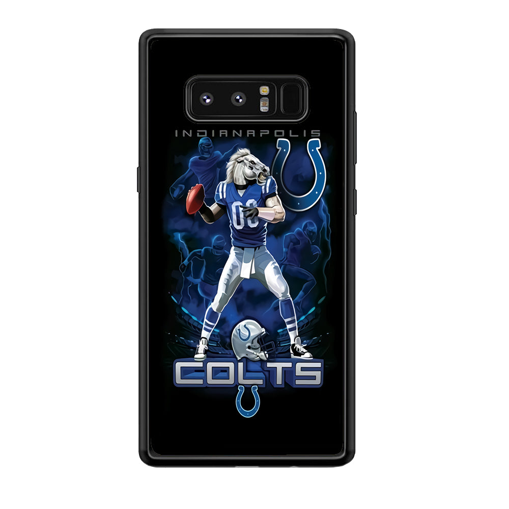 NFL Indianapolis Colts 001 Samsung Galaxy Note 8 Case-Phone Case-Rubber Black (2D Case)-Altracase