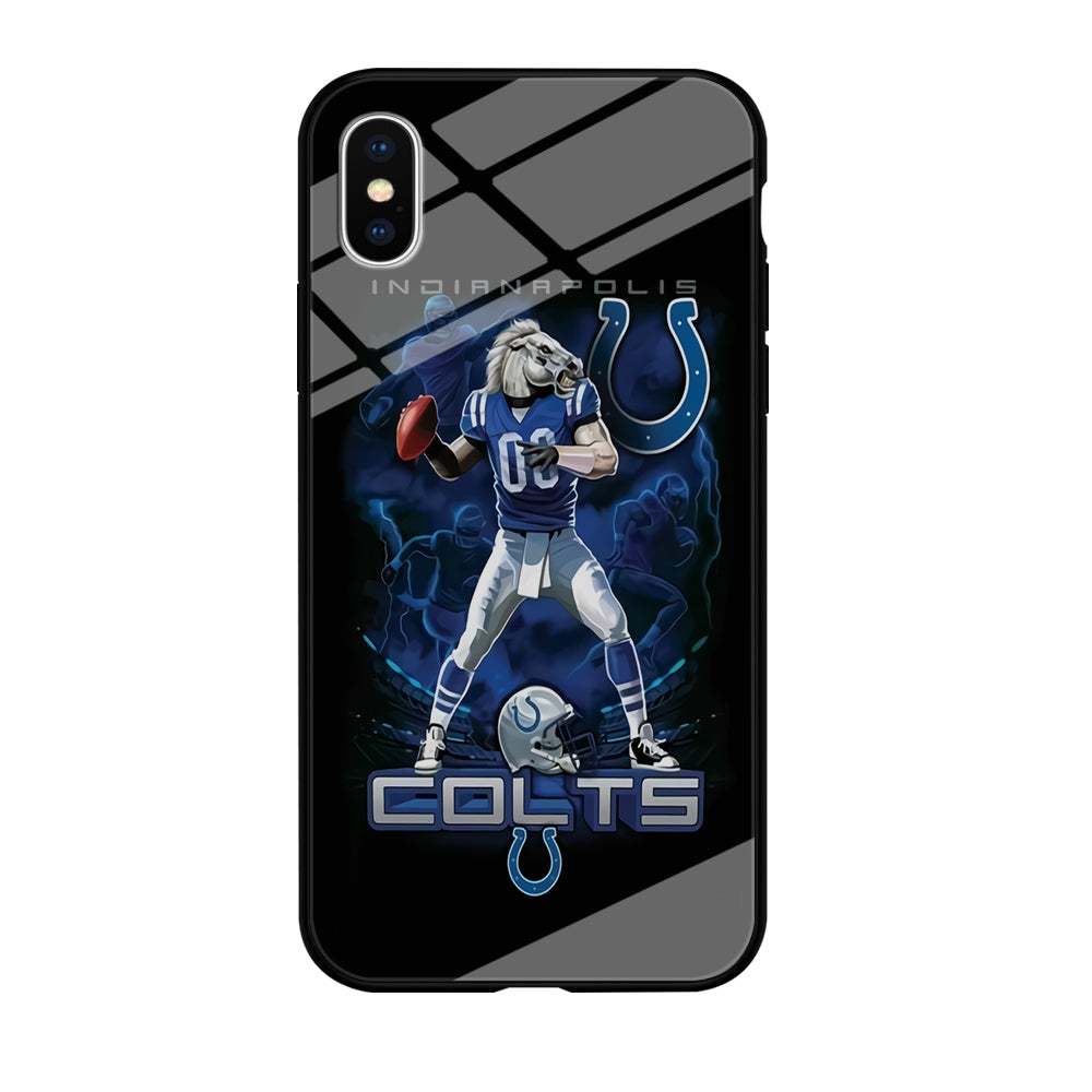 NFL Indianapolis Colts 001 iPhone Xs Case-Phone Case-Tempered Glass Case-Altracase