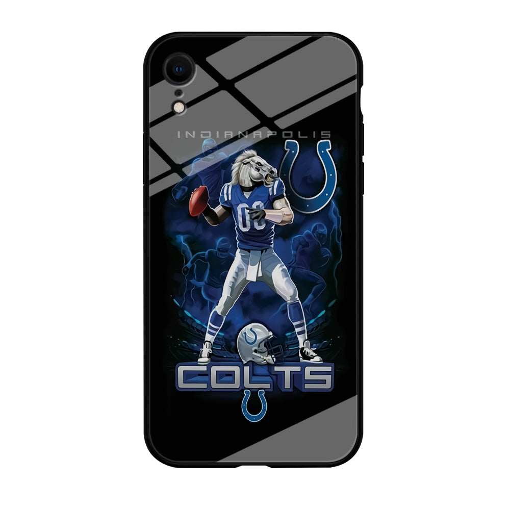 NFL Indianapolis Colts 001 iPhone XR Case-Phone Case-Tempered Glass Case-Altracase