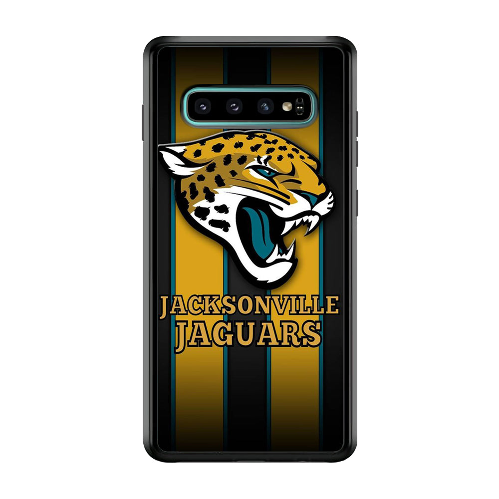NFL Jacksonville Jaguars 001 Samsung Galaxy S10 Case-Phone Case-Rubber Black (2D Case)-Altracase