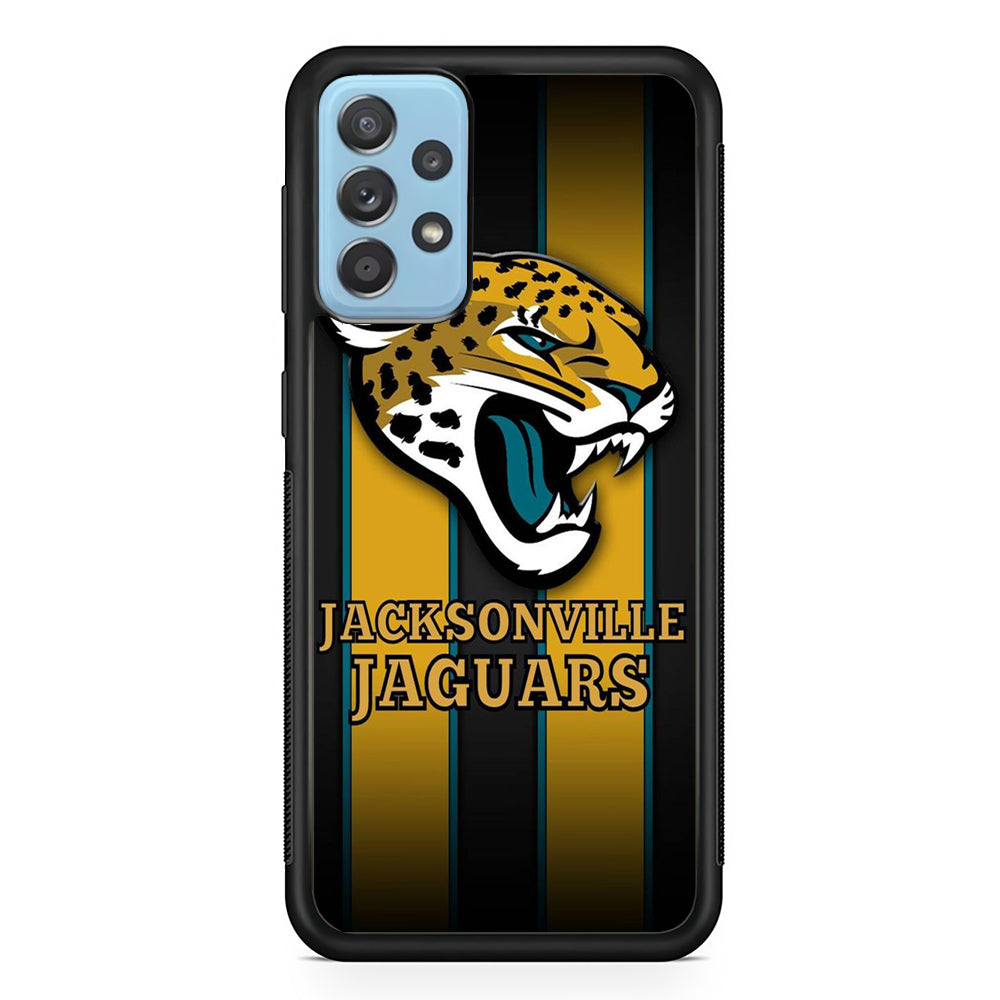 NFL Jacksonville Jaguars 001 Samsung Galaxy A72 Case-Phone Case-Rubber Black (2D Case)-Altracase