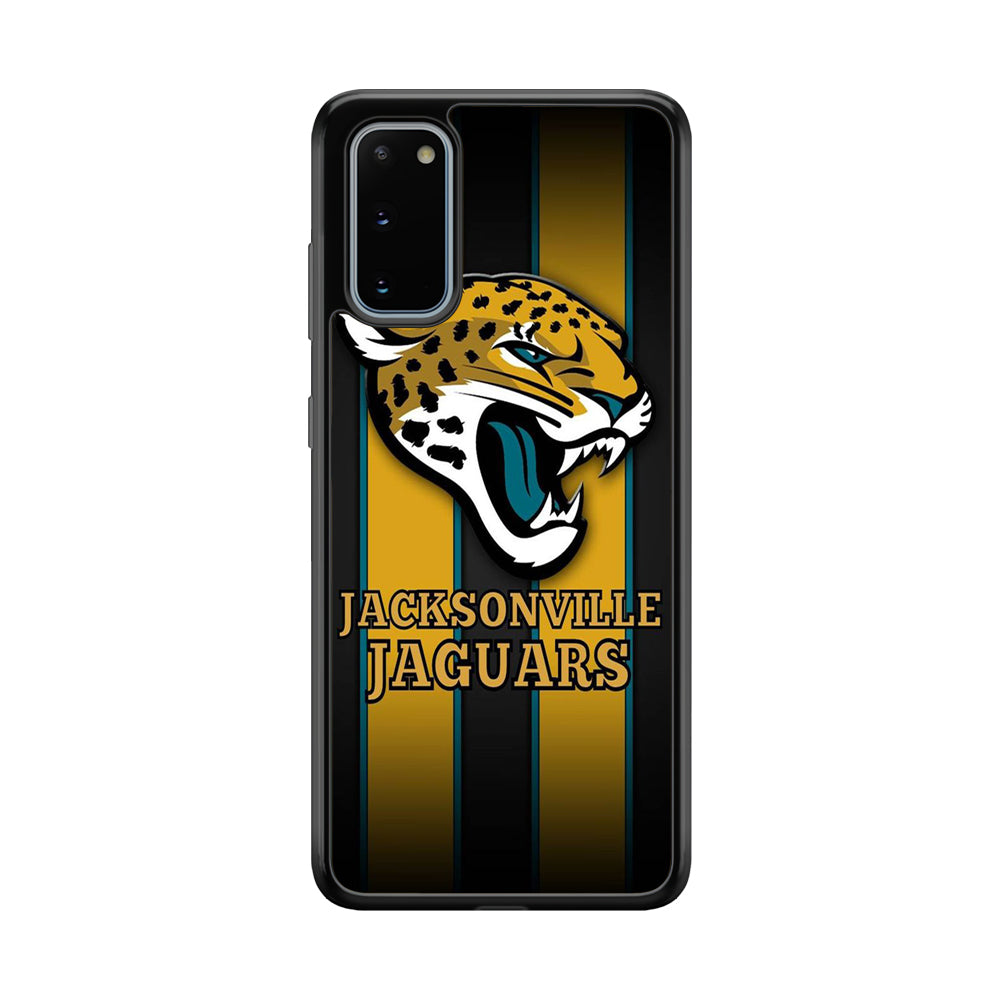 NFL Jacksonville Jaguars 001 Samsung Galaxy S20 Case-Phone Case-Rubber Black (2D Case)-Altracase