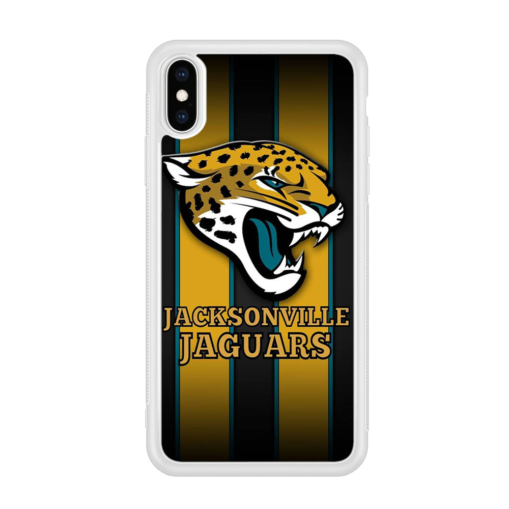 NFL Jacksonville Jaguars 001 iPhone Xs Case-Phone Case-Rubber White (2D Case)-Altracase