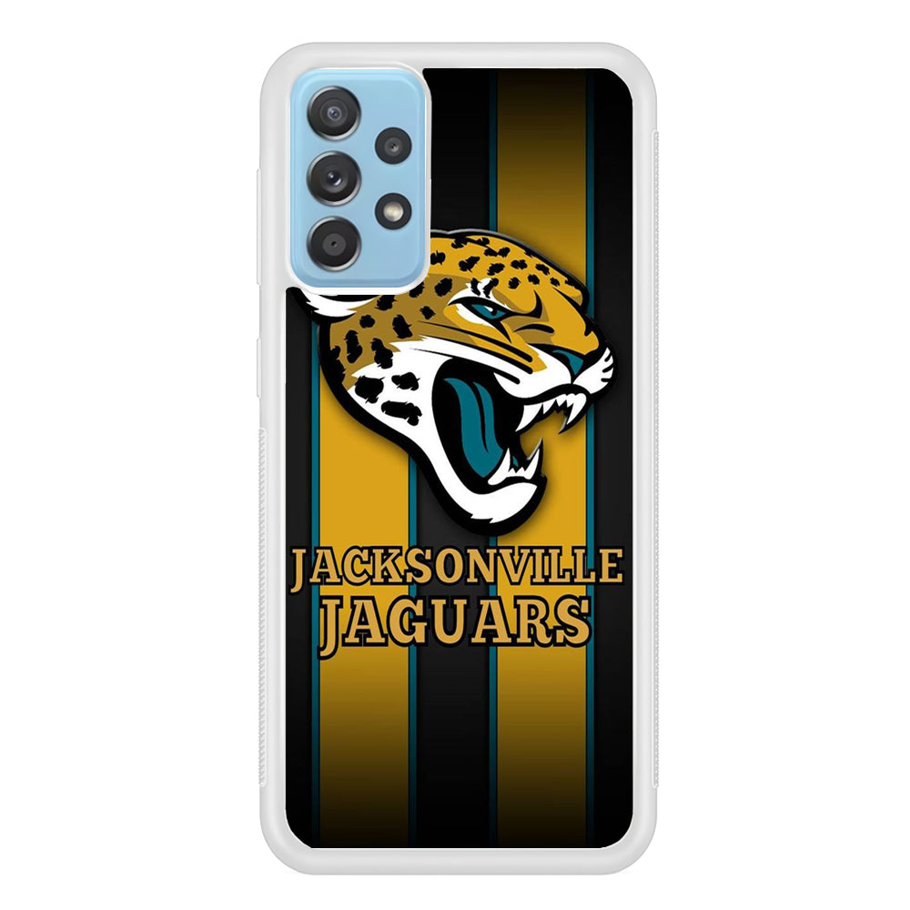 NFL Jacksonville Jaguars 001 Samsung Galaxy A72 Case-Phone Case-Rubber White (2D Case)-Altracase
