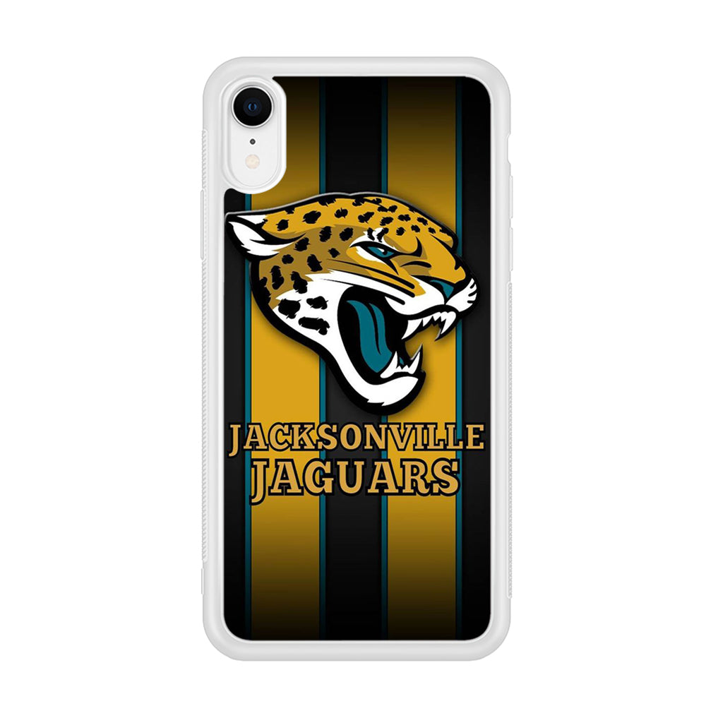 NFL Jacksonville Jaguars 001 iPhone XR Case-Phone Case-Rubber White (2D Case)-Altracase