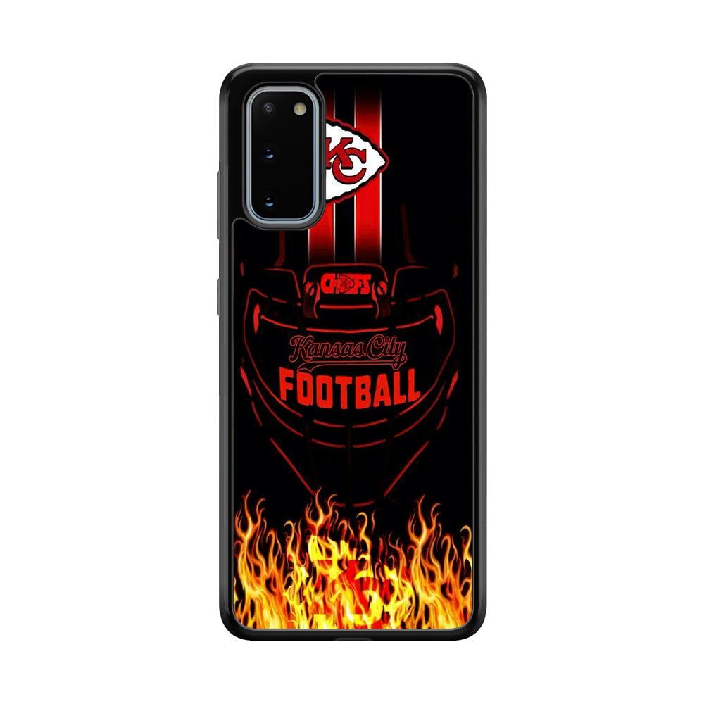 NFL Kansas City Chiefs 001 Samsung Galaxy S20 Case-Phone Case-Rubber Black (2D Case)-Altracase