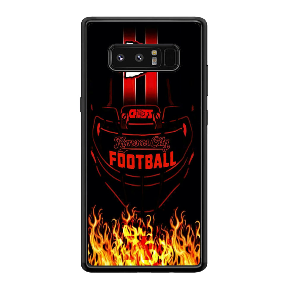 NFL Kansas City Chiefs 001 Samsung Galaxy Note 8 Case-Phone Case-Rubber Black (2D Case)-Altracase