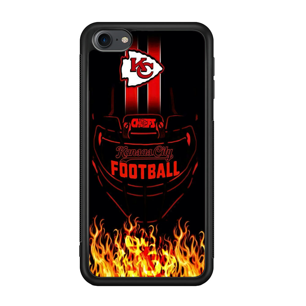 NFL Kansas City Chiefs 001 iPod Touch 6 Case-Phone Case-Rubber White (2D Case)-Altracase