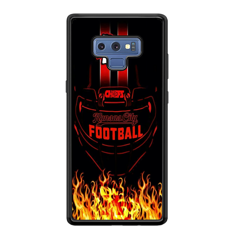 NFL Kansas City Chiefs 001 Samsung Galaxy Note 9 Case-Phone Case-Rubber Black (2D Case)-Altracase