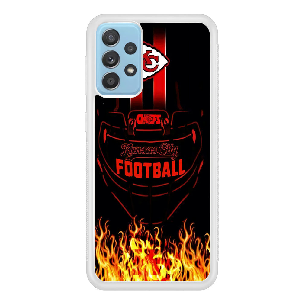 NFL Kansas City Chiefs 001 Samsung Galaxy A72 Case-Phone Case-Rubber White (2D Case)-Altracase