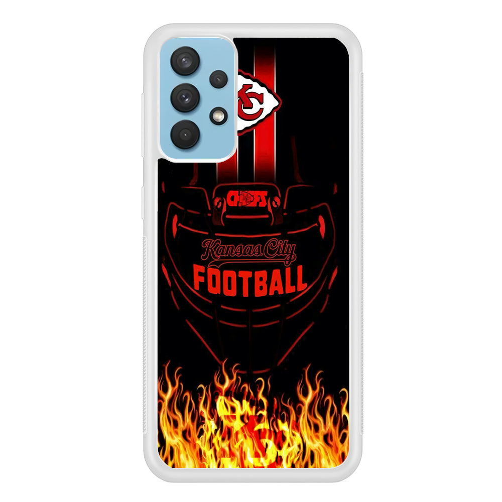 NFL Kansas City Chiefs 001 Samsung Galaxy A32 Case-Phone Case-Rubber White (2D Case)-Altracase