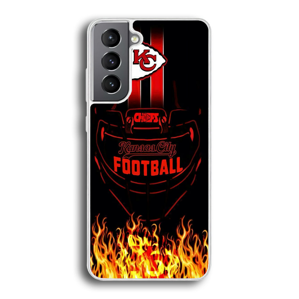 NFL Kansas City Chiefs 001 Samsung Galaxy S22 Case-Phone Case-Rubber White (2D Case)-Altracase