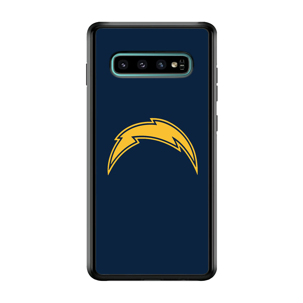 NFL Los Angeles Chargers 001 Samsung Galaxy S10 Case-Phone Case-Rubber Black (2D Case)-Altracase