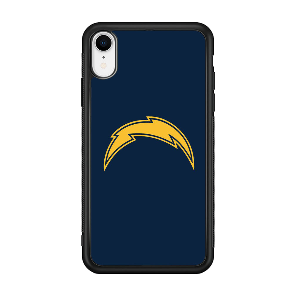 NFL Los Angeles Chargers 001 iPhone XR Case-Phone Case-Rubber Black (2D Case)-Altracase
